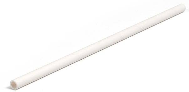 White Paper Straw, 7.75 inch - 2400 per CASE R4178