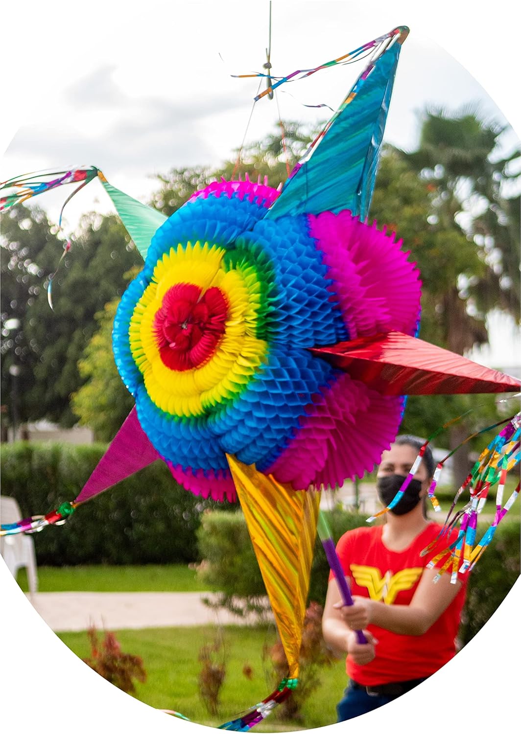 52 Inch Rainbow Star Pinata X14477