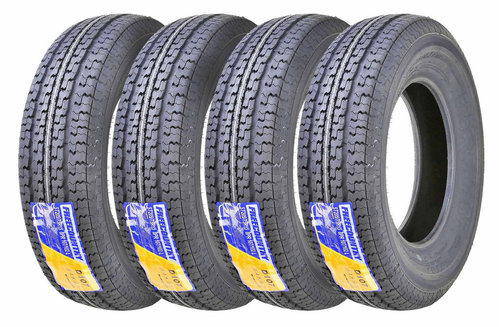 Trailer Tires ST 205/75R15 8 Ply Load Range D Set 4 D8213