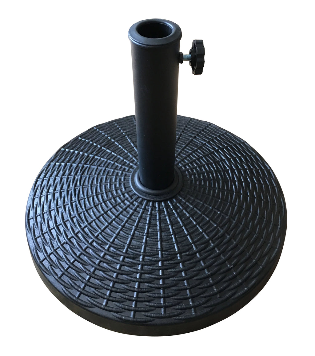 Black Round Powder Coated Resin Patio Umbrella Base Y406
