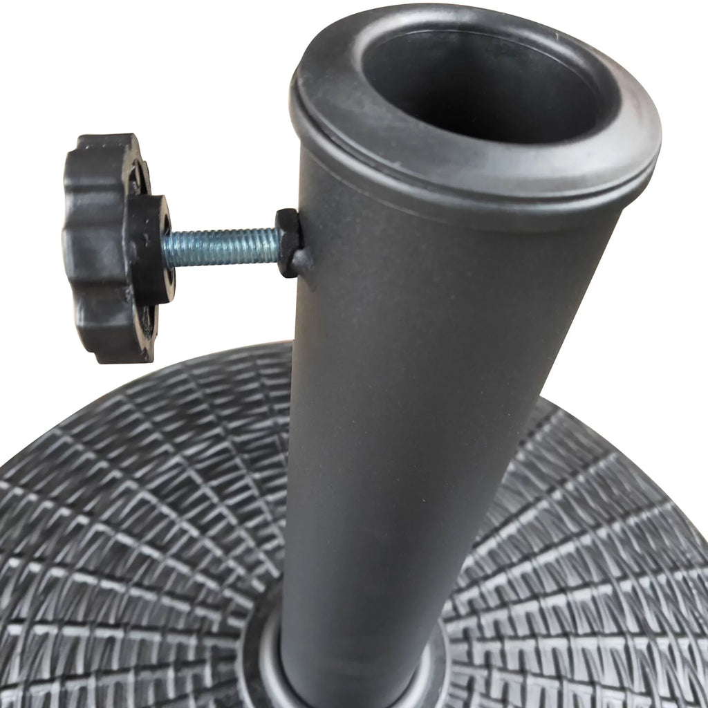 Black Round Powder Coated Resin Patio Umbrella Base Y406